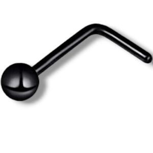 ⭐ NWT Goth Punk Black 20g 2mm Ball Stud Nose Ring